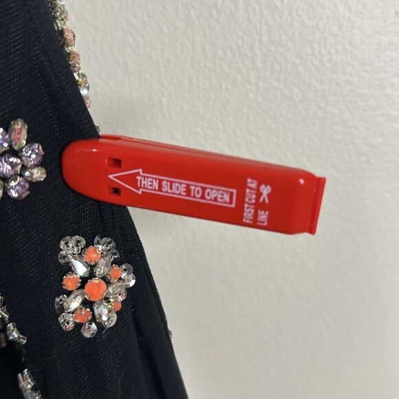 Mac Duggal MULTI COLOR embellished BEADED FLORAL CAMI GOWN black size 10 42006 - Picture 9 of 14